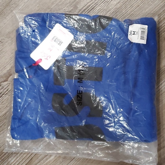 Justice Blue Hooded Pull Over Sweatshirt Size 10/Medium - Picture 2 of 4
